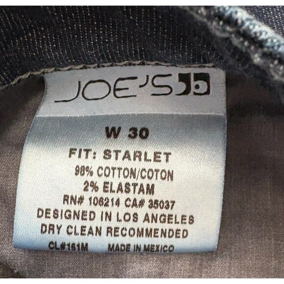 Joe's Jeans The Starlet Slim Leg Boot Fit Women's Size 30 Dark Wash Low Rise - Picture 3 of 12